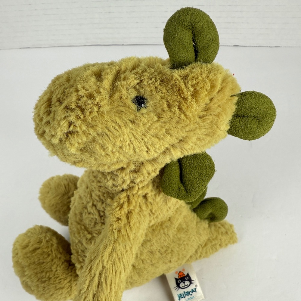 Jellycat medium 8" Bashful Dino Plush Green stuffed animal soft stegosaurus